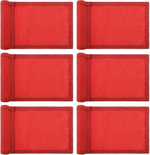 Vista 8 de Oudain 6 banderas de golf con tubo insertado, impermeable, banderas de golf de nailon 420D, banderas de mini pin para patio, interior, exterior Azul
