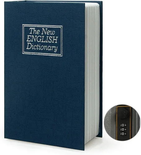 Vista 15 de Caja fuerte de almacenamiento de libro de diversión (9.5"×6"×2.2"), caja fuerte secreta tipo diccionario con cerradura de combinación de seguridad