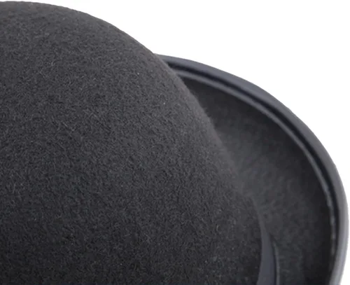 Vista 7 de Sombrero de bolichero de Halloween, sombrero de fieltro negro, sombrero de disfraz, sombrero de bombero alto, sombrero de fieltro negro, sombreros