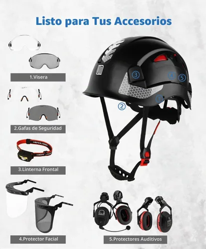 Vista 6 de UM ULTRAMAXX Safety Helmet Hard Hat, ANSI Z89.1 Approved Lightweight Vented Work Helmet, 6-Point Adjustable Ratchet Suspension Hardhat Ideal for