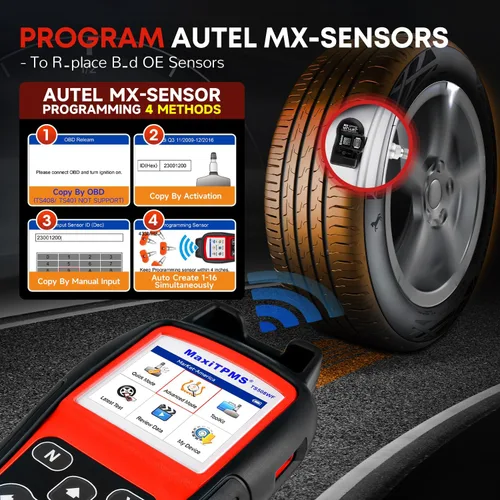Vista 4 de Autel MaxiTPMS TS508WF KIT, 2026 TPMS Programming Relearn Tool, WiFi Ver. of TS508 TS501 PRO TS601 TS408S, Lifetime Update, Relearn/Activate All