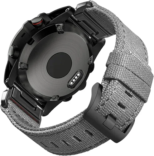 Vista 14 de Compatible con Garmin, correa deportiva de lona para reloj fēnix/precursor/enfoque/marq/quatix/instinct/D2/Tactix, correa de repuesto resistente
