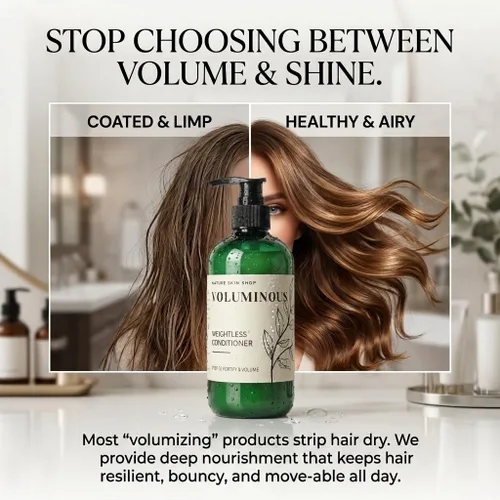 Vista 4 de Nature Skin Shop Acondicionador para el cabello voluminoso 8 onzas
