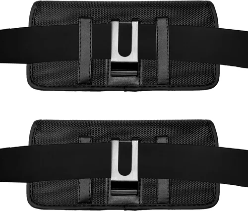 Vista 4 de Funda de nailon para iPhone 12/13/14/15/16 Pro Max/Plus, Samsung Galaxy A04S A13 A14 A15 A16 S23 S24 S25 Plus, funda horizontal de lona con ranura