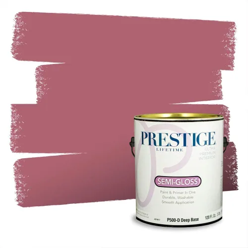 Vista 391 de Prestige Paints Pintura exterior e imprimación en uno, 1 galón, plano, coincidencia comparable de Valspar* Amber Rose*