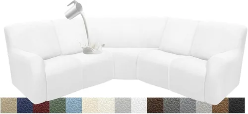 Vista 117 de Fundas impermeables de sofá reclinable modular para sofás reclinables, lavable en forma de L, para perros, fundas elásticas para sofá reclinable