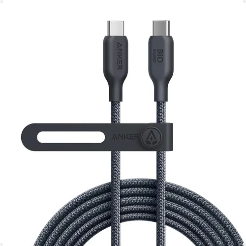 Vista 8 de Anker Cable USB C, carga rápida de 240 W, USB 2.0 (6 pies, negro fantasma) Cable bio-trenzado para iPhone serie 17, MacBook Pro 2020, iPad Pro