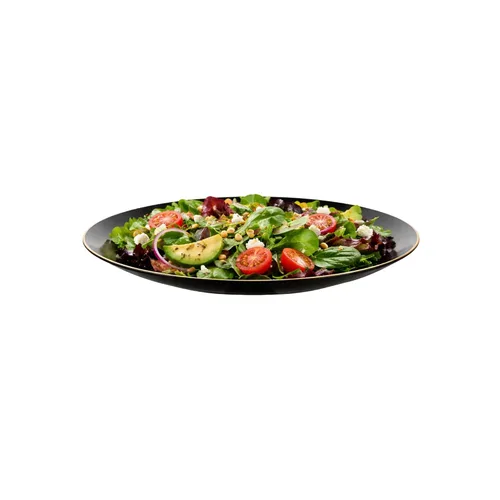 Vista 21 de Restaurantware Moderna - Platos desechables de 7.5 pulgadas, 40 platos de plástico duraderos para fiestas, platos llanos de plástico transparente