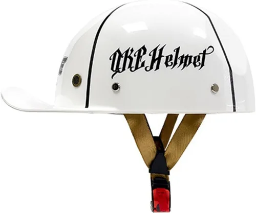 Vista 16 de Gorra de béisbol ligera, medio casco para adultos, aprobado por DOT, para hombres y mujeres, casco retro de 3/4 de cara abierta, diseño fresco