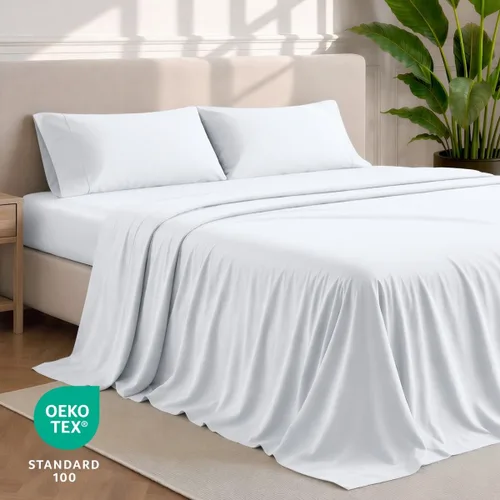 Vista 5 de Bare Home Juego de Sábanas Twin - Sábanas de Cama de Microfibra Ultra-Suave 1800 - Doble Cepillado - Bolsillos Profundos - Ajuste Fácil - Extra