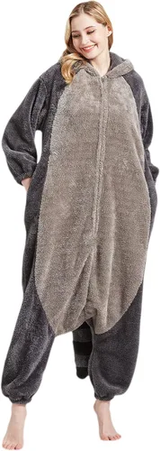Vista 4 de DarkCom Unisex Adult Cosplay Animal Onesie Halloween Costume Christmas One Piece Pajamas Sleepwear for Women Men