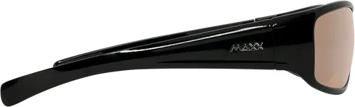 Vista 2 de Maxx Major Sport - Gafas de sol para motocicleta, color negro con lente ámbar de alta definición