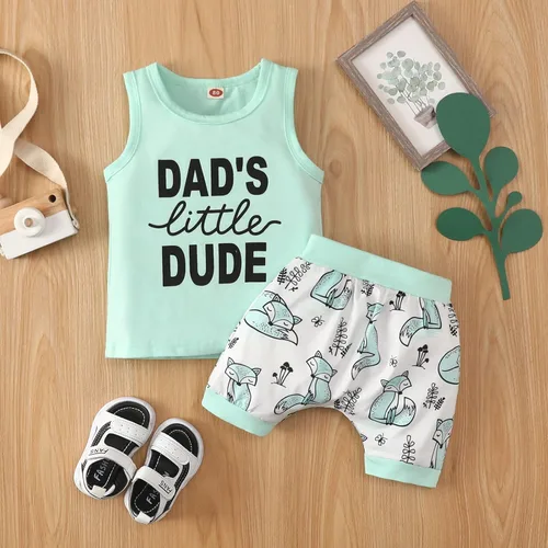 Vista 2 de Afunbaby Ropa de verano para bebé niño, camiseta sin mangas, pantalones cortos para recién nacidos, 6, 12, 18, 24 meses