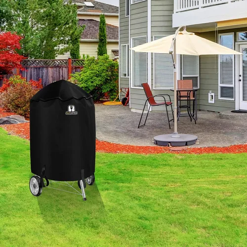 Vista 7 de Cubierta de parrilla para hervidor de carbón Weber, fundas para parrilla de barbacoa de 18 pulgadas, accesorios resistentes e impermeables