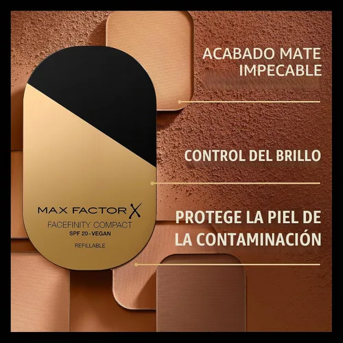 Vista 4 de Max Factor Facefinity Compact Foundation SPF20-01 Porcelana