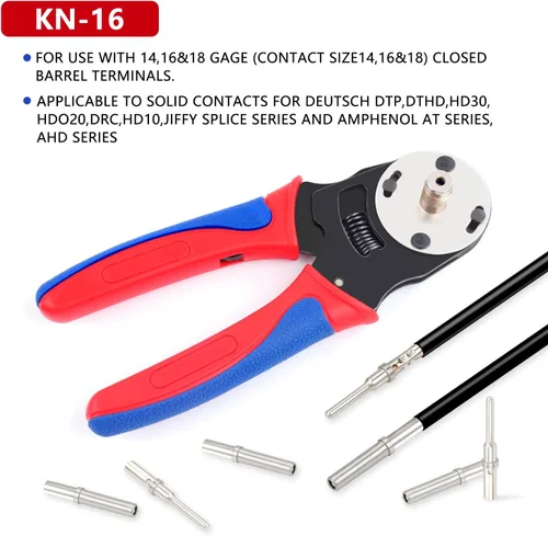 Vista 4 de Knoweasy Kit de conectores Deutsch DT de 540 piezas con crimpadora KN16 Deutsch - Conector eléctrico automotriz, conectores DT de 2/3/4/6/8/12 pines
