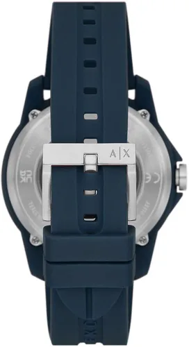 Vista 4 de Armani Exchange - Reloj de vestir cronógrafo de acero inoxidable para hombre, Azul automático, Reloj automático