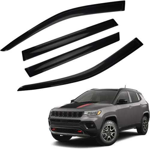Vista 61 de Protectores de lluvia compatibles con modelos Trailblazer/GMC Envoy 2002-2009 para 5 pasajeros, visera de ventana lateral, deflector de viento
