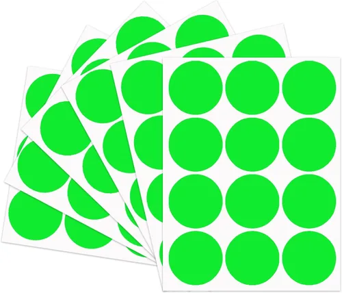 Vista 24 de STARLIBOO Calcomanías de puntos, círculos extraíbles de 2 pulgadas, 540 unidades de colores, para escribir para ventas de garaje (marrón)