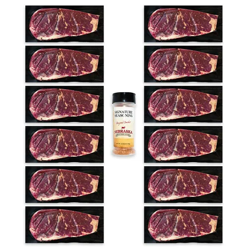 Vista 9 de Nebraska Star Beef Prestige Steaks - 12 paquetes con condimento exclusivo (filet mignon de 12 a 5 onzas)