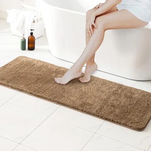 Vista 86 de MIULEE Alfombras de baño negras, suaves y pequeñas, absorbentes, antideslizantes, de secado rápido, esponjosas, para baño, bañera y duchas, lavables