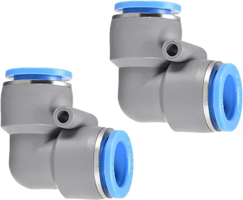 Vista 12 de M METERXITY Paquete de 2 codos de aire neumático: empuje de 90 grados para conectar accesorios de aire de conexión rápida, se aplica a la conexión