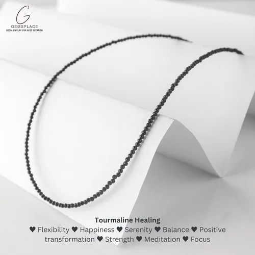 Vista 9 de Collar de cuentas de piedras preciosas de plata 1