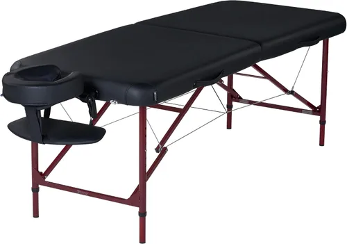 Vista 5 de Master Massage Zephyr - Mesa de masaje portátil y ligera, mesa de tatuaje, cama de spa (negro, granate)
