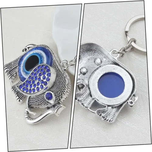 Vista 2 de RORPOIR 1pc Blue Eyes Pendant Evil Eye Wall Pendant Turkish Feng Shui Decorations Blue Eye Keychain Turkish Keychain Evil Eye Keyring Evil Eye Key
