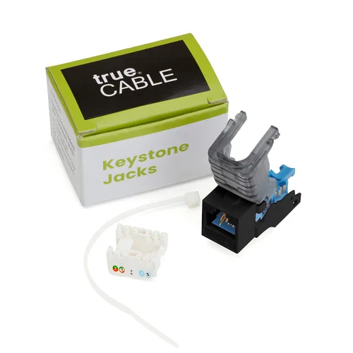 Vista 6 de TRUE CABLE Conector Keystone sin herramientas Cat5e, sin blindaje (UTP), PoE++ (4PPoE) 100W, certificación UL, verificado ETL, certificado ANSI/TIA
