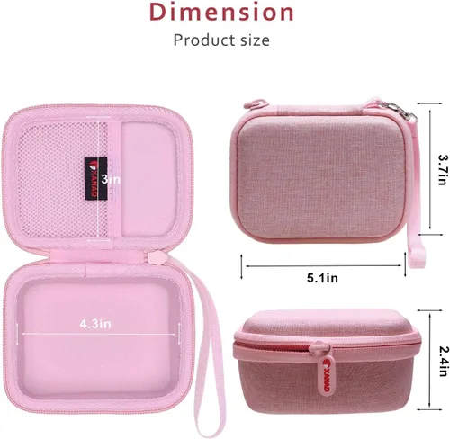 Vista 3 de XANAD - Carcasa rígida compatible con altavoces JBL Go 4 / GO 5 / Go 3 Ultra, color rosa