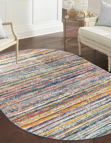 Vista 46 de Unique Loom Gemstone Collection - Alfombra de área - Topacio (2' x 5' 11" corredor, marfil / marrón)