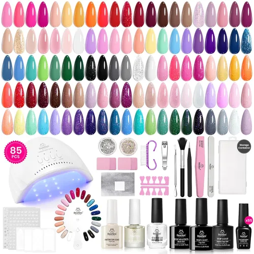 Vista 17 de Beetles - Kit de esmalte de uñas de gel con luz UV, 20 colores, juego de 31 A-Colorido Dreamscape