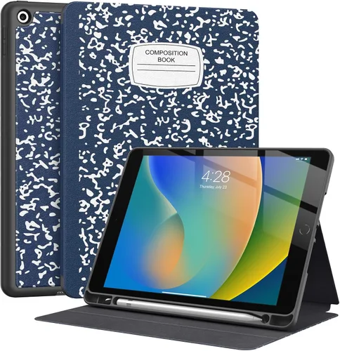 Vista 17 de Supveco Funda para iPad de 9ª/8ª/7ª Generación 10.2 pulgadas (Modelo 2021/2020/2019) con Soporte para Lápiz, Funda Folio Premium con Soporte