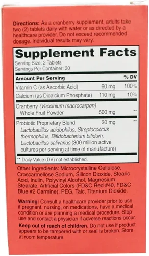 Vista 2 de 21st Century Cranberry Plus Probiotic - 60 comprimidos, paquete de 6