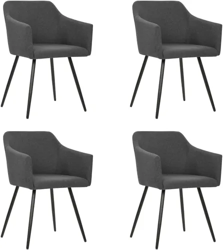 Vista 10 de Dining Chair Set of 2 Dark Grey Fabric, Modern Kitchen Dining Room Chairs with Metal Legs, Ergonomic Design for Home