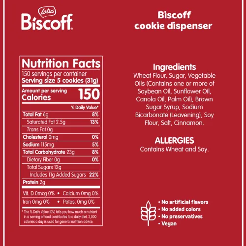 Vista 2 de Biscoff Galletas, 0.22 oz, dispensador de 150 galletas