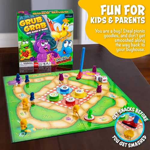 Vista 2 de Continuum Games Grub Grab: Bug Dash and Bash, juego de mesa Ant para niños