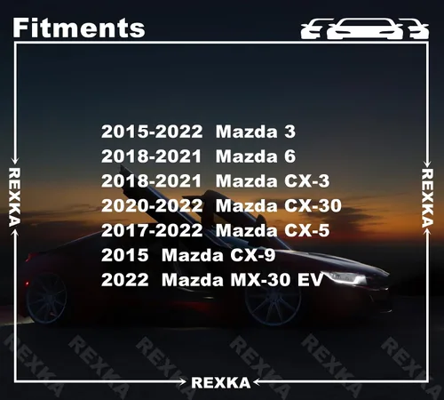Vista 3 de Rexka 30 unids rejilla cubierta clip parachoques cubierta remache para Mazda TK2150355 Mazda 3 CX-3 CX-5 CX-9
