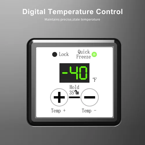 Vista 3 de ADT Congeladores de puerta superior independientes de 6.8℉ a -4℉ (negro, 1.8 pies cúbicos)