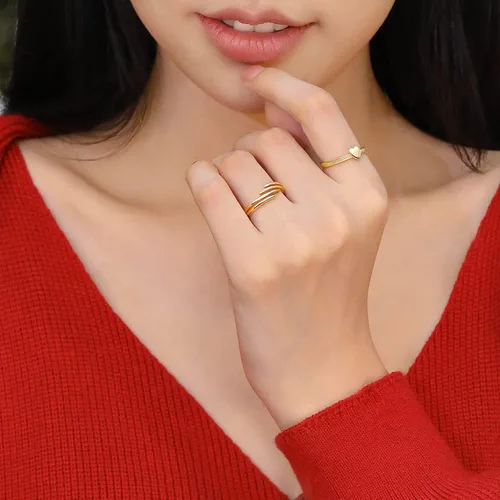 Vista 6 de Meissa Anillo de plata de ley para el pulgar para mujer, anillos de abrazo hechos a mano, apilable, tamaño ajustable