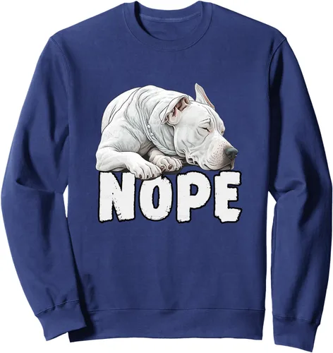 Vista 6 de Dogo Argentino Nope Funny Lazy Pet Dog Cute Sweatshirt