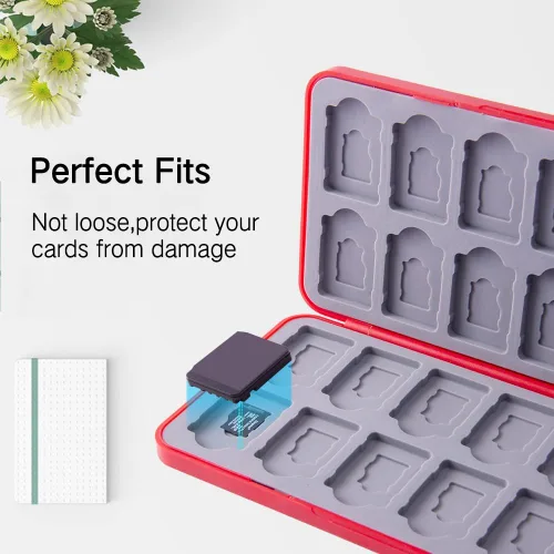 Vista 3 de PERFECTSIGHT Switch Game Case Compatible with Nintendo Switch OLED & Switch Lite, 48 Switch Game HolderCute Switch Game Card Case Cartridge with 48