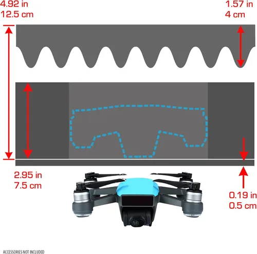 Vista 5 de USA Gear Funda para drone – Compatible con DJI Mini 3 Pro, 2, Mavic Mini, Mavic Air 2, DJI Remote y más – Interior de espuma personalizable