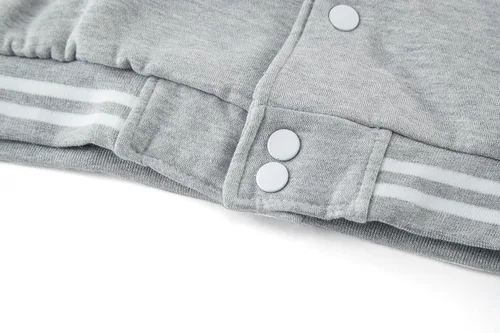Vista 6 de Varsity Chaqueta Letterman Chaqueta de béisbol con cuello de banda de manga larga