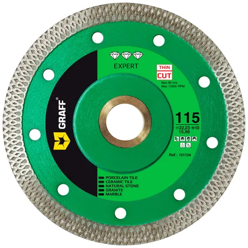 Vista 14 de GRAFF Hoja de diamante súper fina de porcelana y cerámica de 4 pulgadas, rueda de corte de diamante para azulejos duros, cerámica, piedra natural