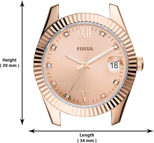 Vista 5 de Fossil Scarlette - Reloj de cuarzo de acero inoxidable para mujer