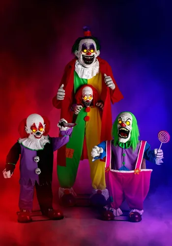 Vista 5 de Fun Costumes Decoración animatrónica de payaso pequeño asesino estándar