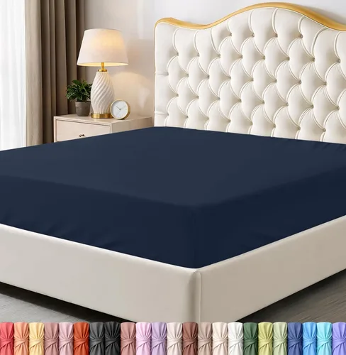 Vista 11 de Utopia Bedding - Paquete a granel de 2 sábanas bajeras ajustadas de microfibra cepillada suave con bolsillos profundos, resistentes al encogimiento