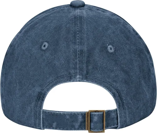 Vista 5 de Sombrero de vaquero de moda para hombre y mujer, ajustable para cuatro estaciones, gorra de béisbol del infierno con ángel, azul marino, Azul marino